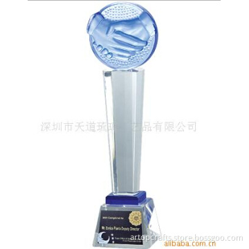 Hot-sell Crystal Liuli Trophy/Win Cooperation Trophy